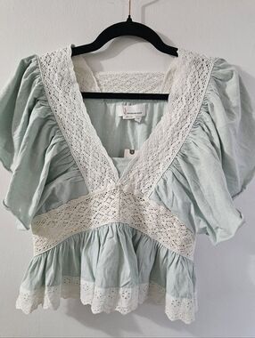 Anthropologie Delicate Babydoll Blouse